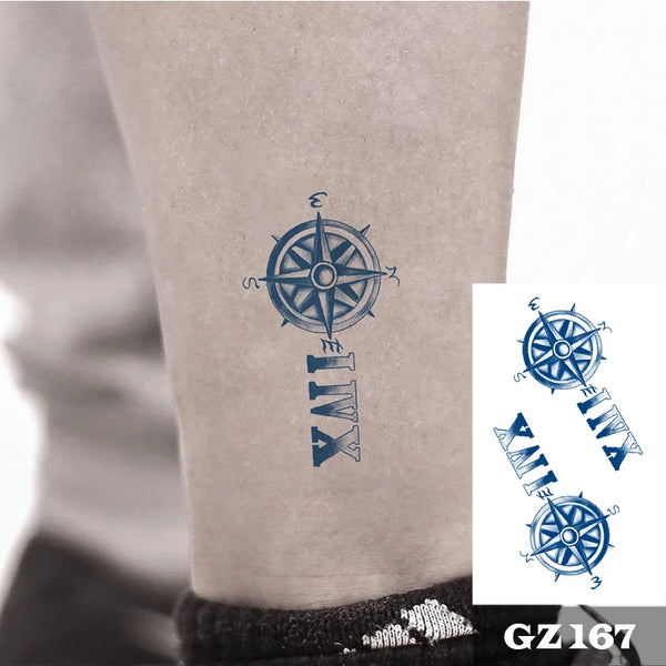 Semi-Permanent Temporary Tattoo Sticker for Men Boys Long-Lasting 1-2 Weeks Waterproof & Realistic Body Arrow Tattoo Stickers