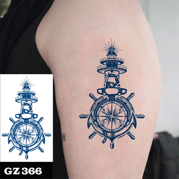 Semi-Permanent Temporary Tattoo Sticker for Men Boys Long-Lasting 1-2 Weeks Waterproof & Realistic Body Arrow Tattoo Stickers