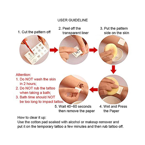 Semi Permanent Temporary Tattoo Sticker, Totem Tattoo Designs Symbols Long lasting Waterproof for Women Men