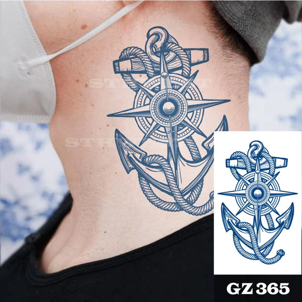 Semi-Permanent Temporary Tattoo Sticker for Men Boys Long-Lasting 1-2 Weeks Waterproof & Realistic Body Arrow Tattoo Stickers
