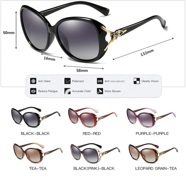 CoolPandas Brand Fashion Ladies Oversized Sunglasses Women Polarized For Female Driving Travel Glasses Anti-Glare Gradient Lens