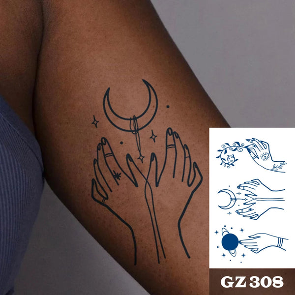 Semi-Permanent Temporary Tattoo Sticker for Men Boys Long-Lasting 1-2 Weeks Waterproof & Realistic Body Arrow Tattoo Stickers