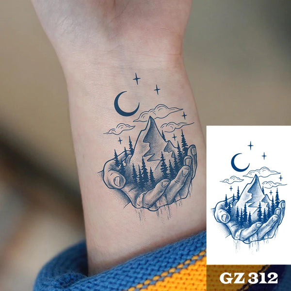 Semi-Permanent Temporary Tattoo Sticker for Men Boys Long-Lasting 1-2 Weeks Waterproof & Realistic Body Arrow Tattoo Stickers