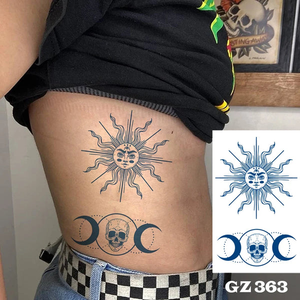 Semi-Permanent Temporary Tattoo Sticker for Men Boys Long-Lasting 1-2 Weeks Waterproof & Realistic Body Arrow Tattoo Stickers