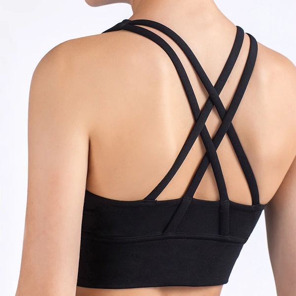 Vnazvnasi New Color Sports Bra Nylon And Spandex Breathable Yoga Tops Back Cross Women Sportswear Outdoor Exercise Clothing