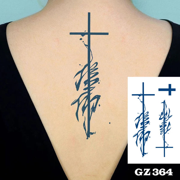 Semi-Permanent Temporary Tattoo Sticker for Men Boys Long-Lasting 1-2 Weeks Waterproof & Realistic Body Arrow Tattoo Stickers