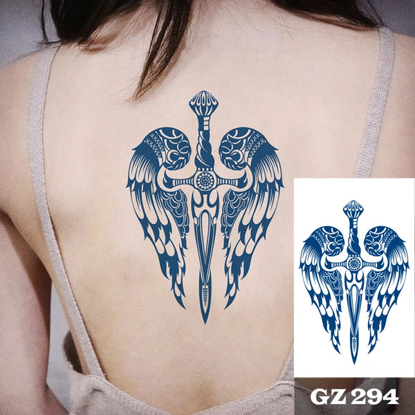 Semi-Permanent Temporary Tattoo Sticker for Men Boys Long-Lasting 1-2 Weeks Waterproof & Realistic Body Arrow Tattoo Stickers