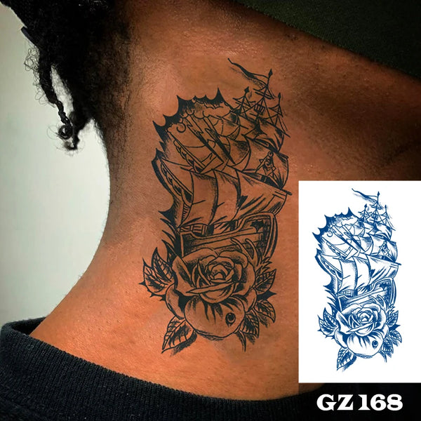 Semi-Permanent Temporary Tattoo Sticker for Men Boys Long-Lasting 1-2 Weeks Waterproof & Realistic Body Arrow Tattoo Stickers