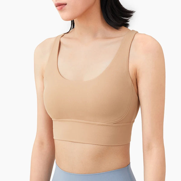 Vnazvnasi New Color Sports Bra Nylon And Spandex Breathable Yoga Tops Back Cross Women Sportswear Outdoor Exercise Clothing