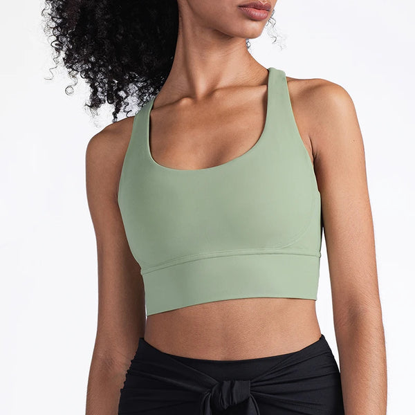 Vnazvnasi New Color Sports Bra Nylon And Spandex Breathable Yoga Tops Back Cross Women Sportswear Outdoor Exercise Clothing