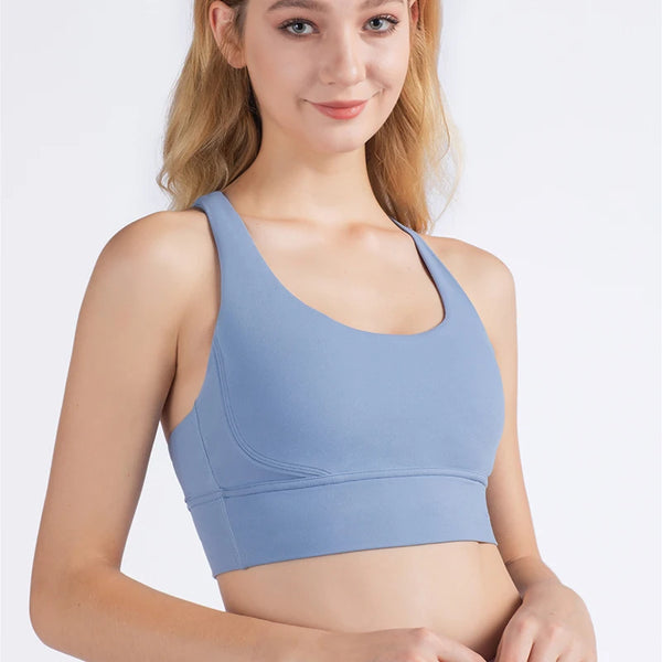 Vnazvnasi New Color Sports Bra Nylon And Spandex Breathable Yoga Tops Back Cross Women Sportswear Outdoor Exercise Clothing