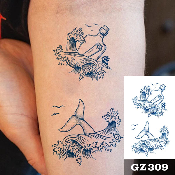 Semi-Permanent Temporary Tattoo Sticker for Men Boys Long-Lasting 1-2 Weeks Waterproof & Realistic Body Arrow Tattoo Stickers
