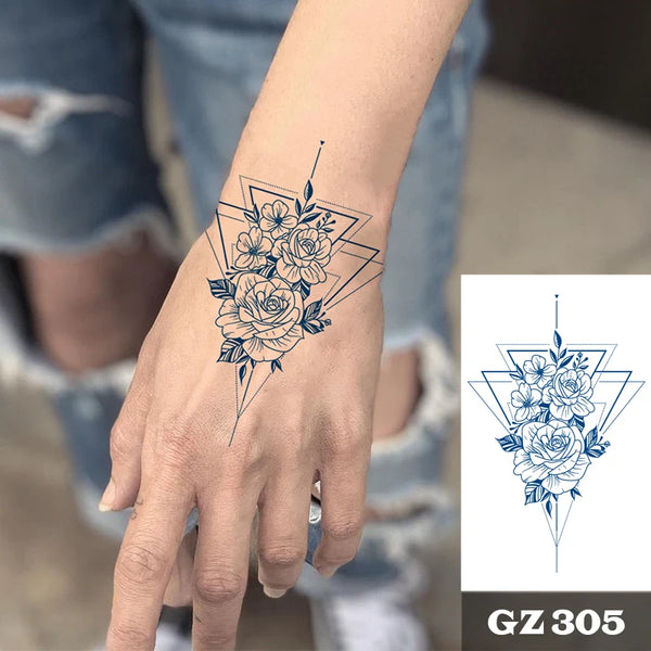 Semi-Permanent Temporary Tattoo Sticker for Men Boys Long-Lasting 1-2 Weeks Waterproof & Realistic Body Arrow Tattoo Stickers