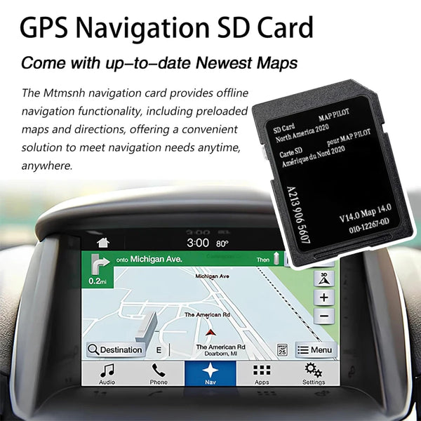 A2139065607 V14 Full Version 2020 North America Maps for Mercedes AMG C-Class CLA Car GPS Garmin Navigation SD Memory Card