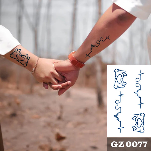 Semi Permanent Temporary Tattoo Sticker, Totem Tattoo Designs Symbols Long lasting Waterproof for Women Men