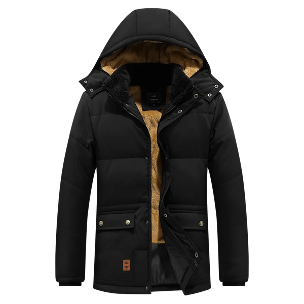 Winter New Warm Thick Fleece Parkas Men Waterproof Hooded Fur Collar Parka Jacket Coat Men Autumn Fashion Casual Parkas Men