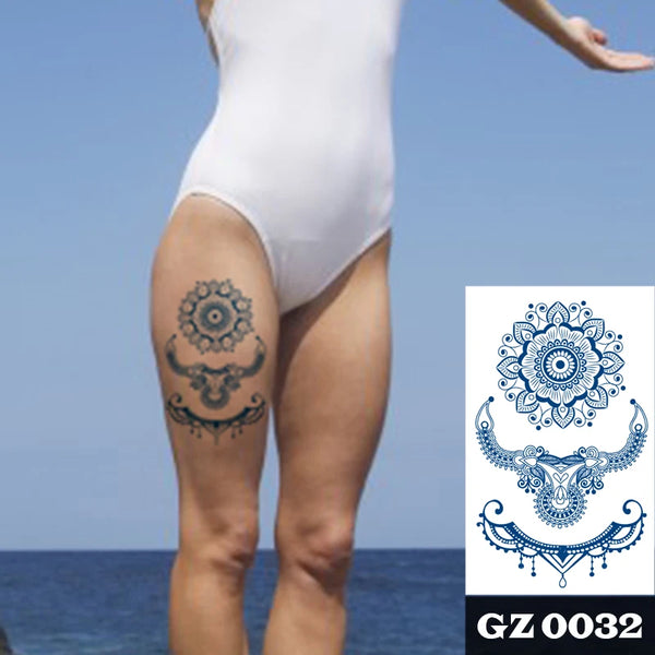 Semi Permanent Temporary Tattoo Sticker, Totem Tattoo Designs Symbols Long lasting Waterproof for Women Men