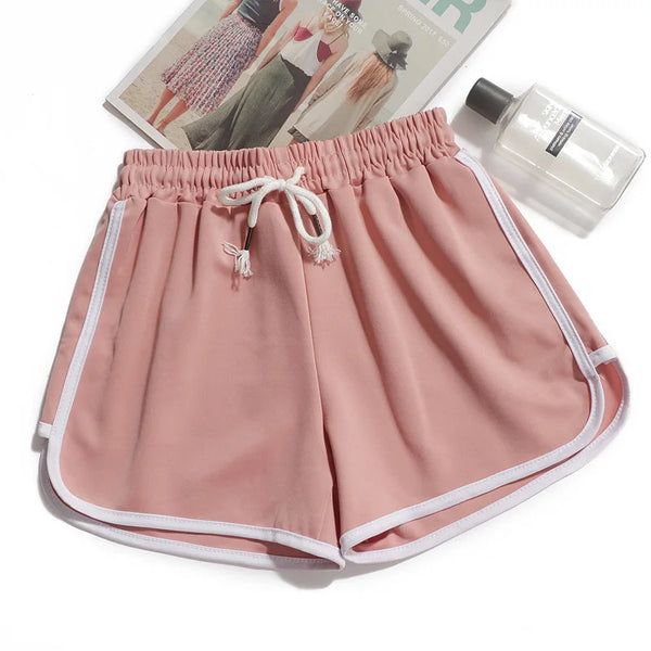 Summer Fashion Casual Bottoms Shorts Women Candy Color Breathable Plus Size Shorts Casual Lady Elastic Waist Sports Short Pants