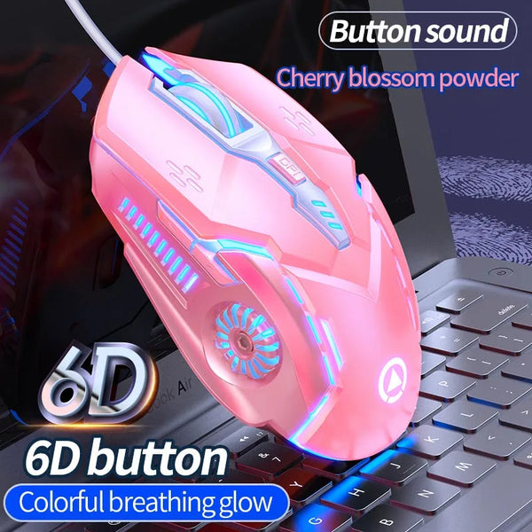 Ergonomic Wired Gaming Mouse RGB Mute Mause LED Backlit 3200dpi 6Button G5 USB Mechanical Mause For PC Laptop Computer Gamer