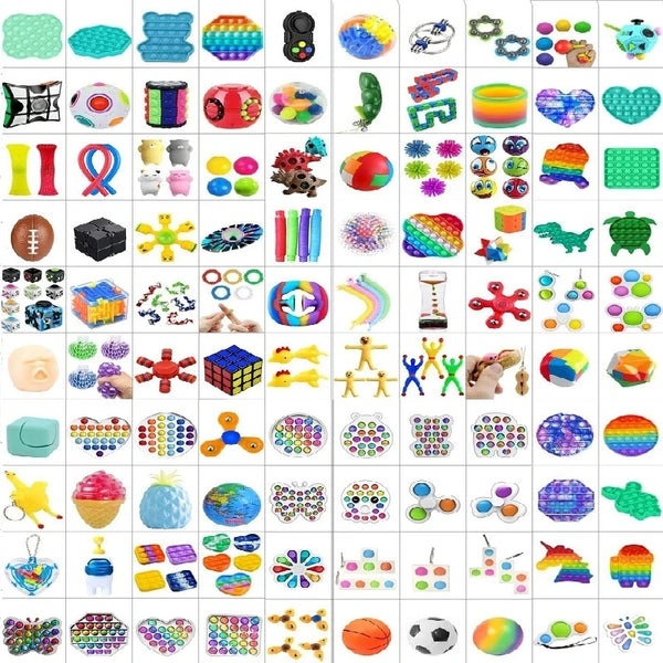 10-100pcs Random Fidget Toys Mystery Gifts Pack Surprise Box 300 Different Fidget Set Antistress Relief Toys for kids