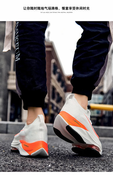 Unisex Sneakers Fashion Men Sneakers Lace Up Round Toe Cushioning Running Shoes Woman Trainer Race Breathable Couple Tenis Shose