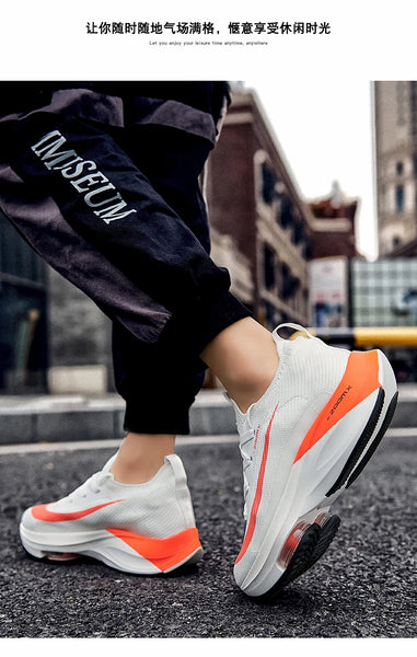 Unisex Sneakers Fashion Men Sneakers Lace Up Round Toe Cushioning Running Shoes Woman Trainer Race Breathable Couple Tenis Shose