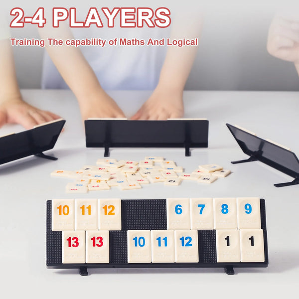 AIUAZA Rummy Cube game  portable packaging, travel toy board game,suitable for family classic board games, 2-4 person party game