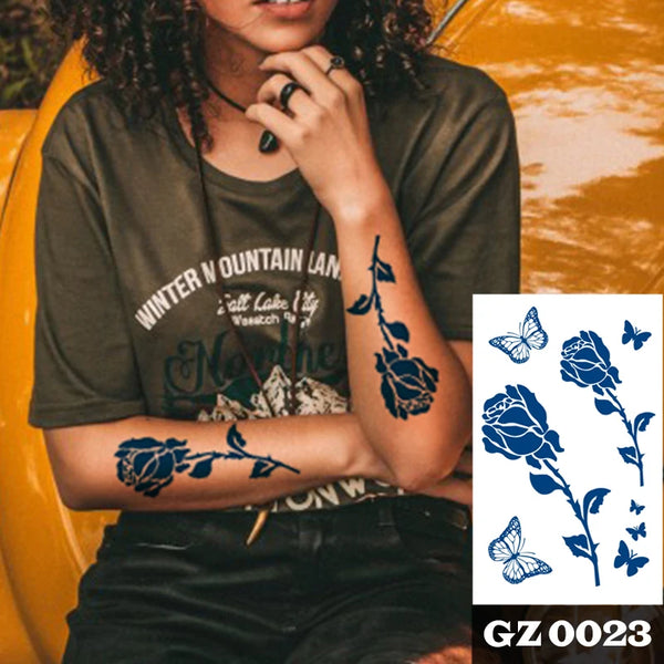 Semi Permanent Temporary Tattoo Sticker, Totem Tattoo Designs Symbols Long lasting Waterproof for Women Men