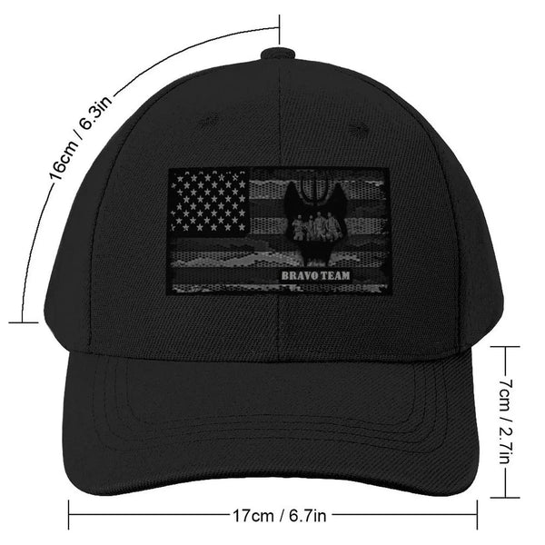 SEAL TEAMBLACK SNAKESKIN CAMO FLAG Baseball Cap Sunscreen Icon Golf Wear Men Women's