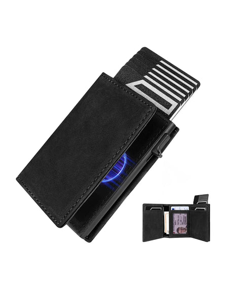 Slim Wallet with Coin Slot Credit Card Wallet Mens for Magnetic Closure RFID Protection Men Wallet