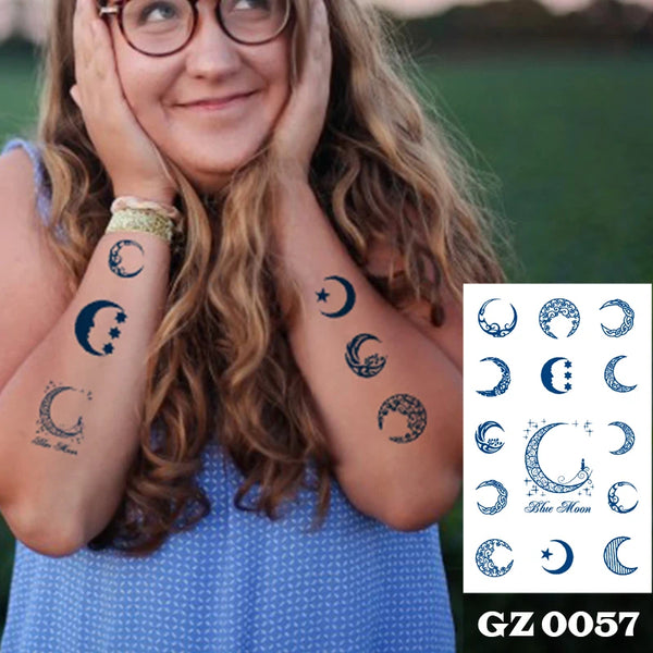 Semi Permanent Temporary Tattoo Sticker, Totem Tattoo Designs Symbols Long lasting Waterproof for Women Men