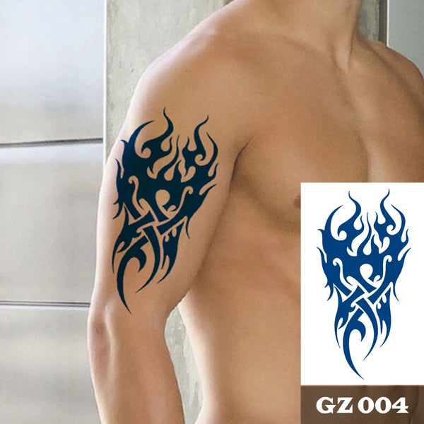 Semi Permanent Temporary Tattoo Sticker, Totem Tattoo Designs Symbols Long lasting Waterproof for Women Men