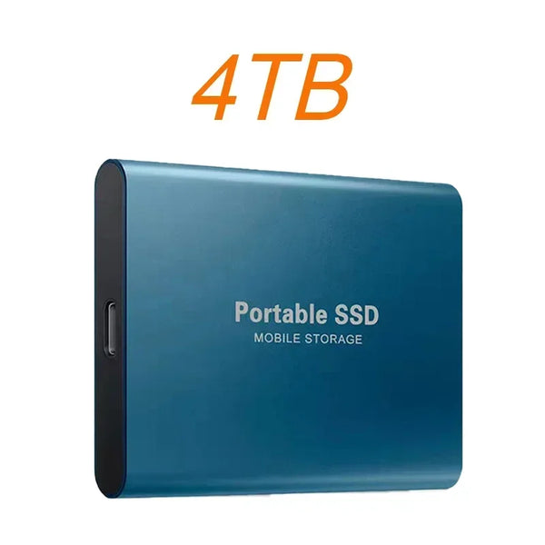Portable SSD 1TB 2TB High Speed Solid State  External Hard Drive 4TB Disk Mass Storage Hard Drive Type-C Interface for Laptop/PC