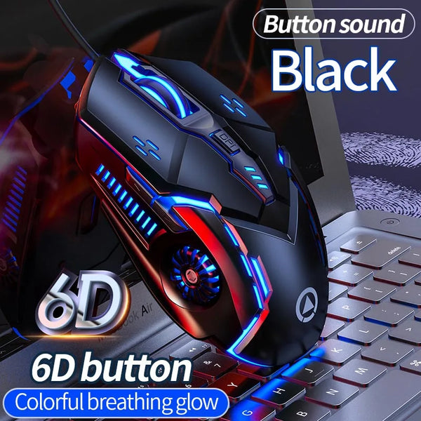 Ergonomic Wired Gaming Mouse RGB Mute Mause LED Backlit 3200dpi 6Button G5 USB Mechanical Mause For PC Laptop Computer Gamer
