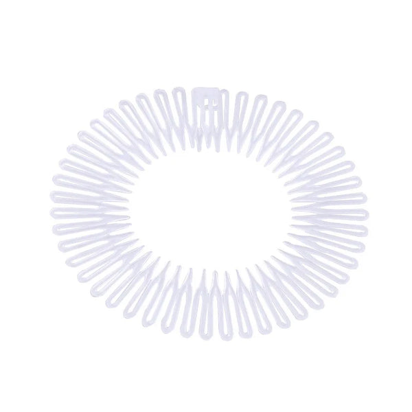 Women Plastic Full Circle Stretch Diamond Flexible Comb Teeth Headband Hair Band Clip Face Wash Fixed Hair Accessories Non-Slip