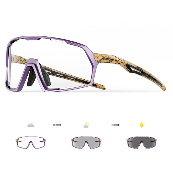 Kapvoe Photochromic Sunglasses Man MTB Climbing Glasses Outdoor Sports Bike Cycling Glasses Women Driving Bicycle Goggles UV400