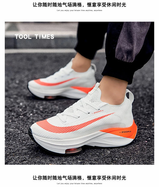 Unisex Sneakers Fashion Men Sneakers Lace Up Round Toe Cushioning Running Shoes Woman Trainer Race Breathable Couple Tenis Shose