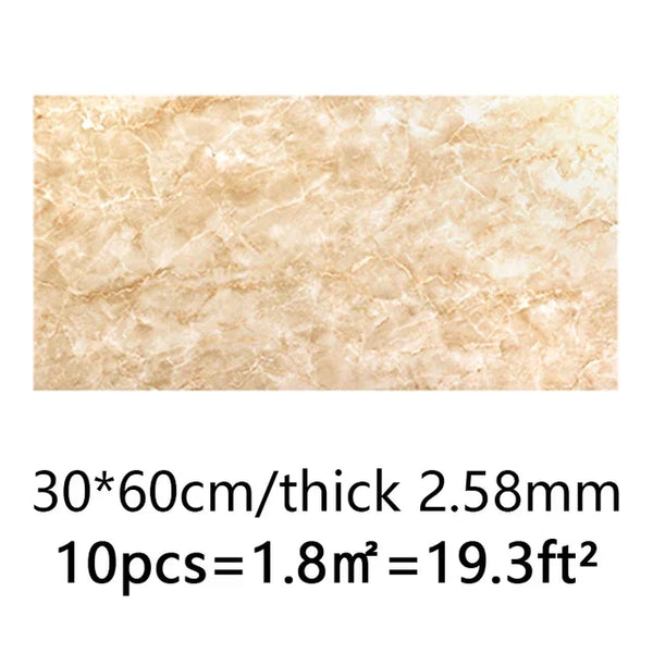 Vermeyen PVC Wall Sticker Matte Surface Non Slip Floor Tiles - Waterproof Self Adhesive Wall Decor for Bathroom Kitchen