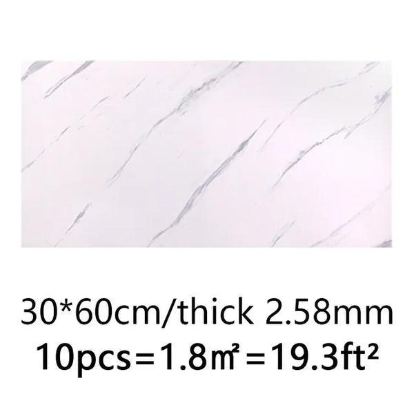 Vermeyen PVC Wall Sticker Matte Surface Non Slip Floor Tiles - Waterproof Self Adhesive Wall Decor for Bathroom Kitchen