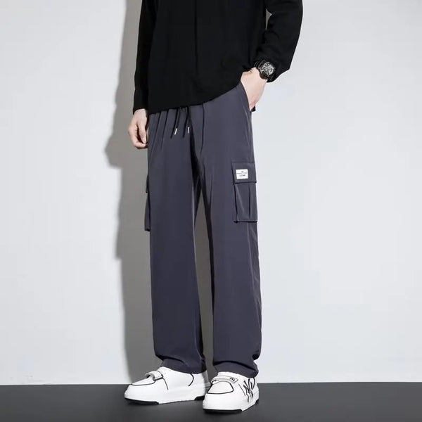 The new 2024 outdoor sports casual cargo pants baggy straight trend leggings handsome Hong Kong trend pants