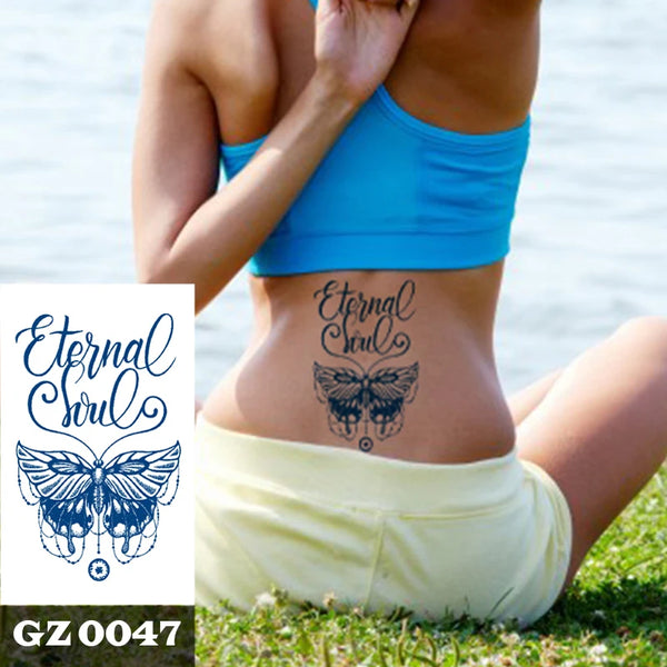 Semi Permanent Temporary Tattoo Sticker, Totem Tattoo Designs Symbols Long lasting Waterproof for Women Men