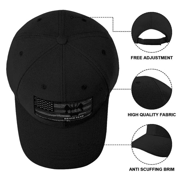 SEAL TEAMBLACK SNAKESKIN CAMO FLAG Baseball Cap Sunscreen Icon Golf Wear Men Women's