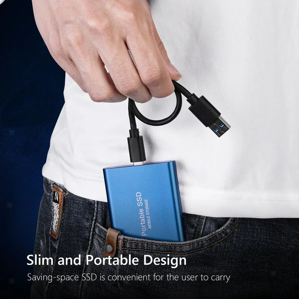 Portable SSD 1TB 2TB High Speed Solid State  External Hard Drive 4TB Disk Mass Storage Hard Drive Type-C Interface for Laptop/PC
