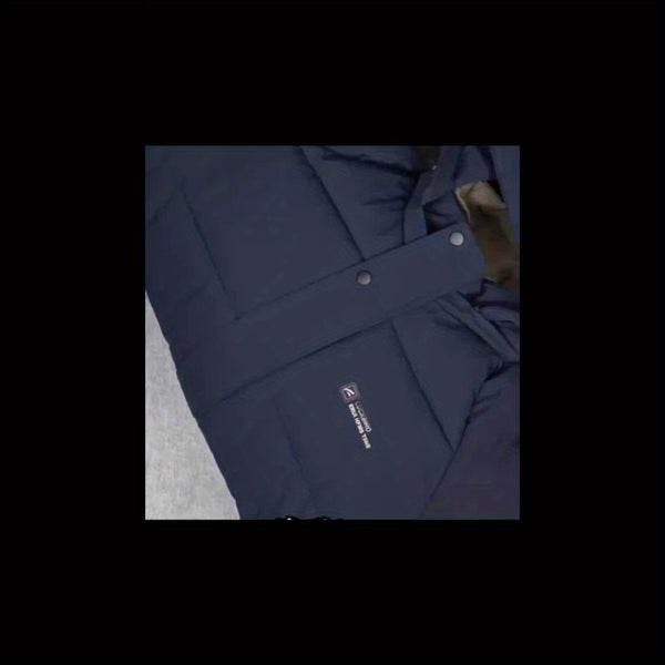 Men's Stylish Winter Jacket with Detachable Hood - Warm, Casual & Versatile for Business or Outdoor Activities
