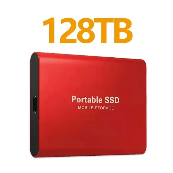 High Speed External Hard Drive Portable SSD 256TB USB3.1 Type-C Interface Hard Disk Solid State Drive Mass Storage for Laptop/PC