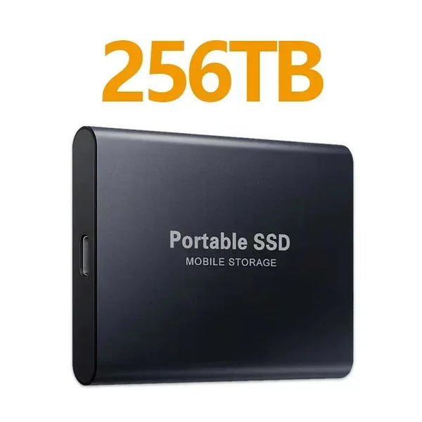 High Speed External Hard Drive Portable SSD 256TB USB3.1 Type-C Interface Hard Disk Solid State Drive Mass Storage for Laptop/PC