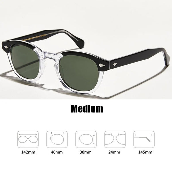 Johnny Depp Sunglasses Man Lemtosh Sun Glasses Cat Eye Polarized Lens Woman Luxury Brand Vintage Acetate Frame Driver's Goggles