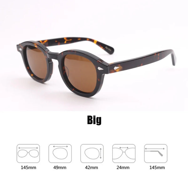 Johnny Depp Sunglasses Man Lemtosh Sun Glasses Cat Eye Polarized Lens Woman Luxury Brand Vintage Acetate Frame Driver's Goggles