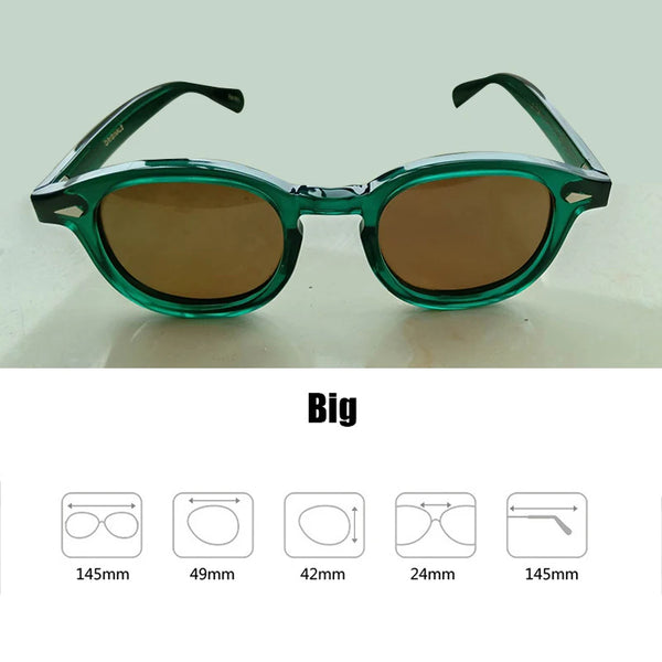 Johnny Depp Sunglasses Man Lemtosh Sun Glasses Cat Eye Polarized Lens Woman Luxury Brand Vintage Acetate Frame Driver's Goggles