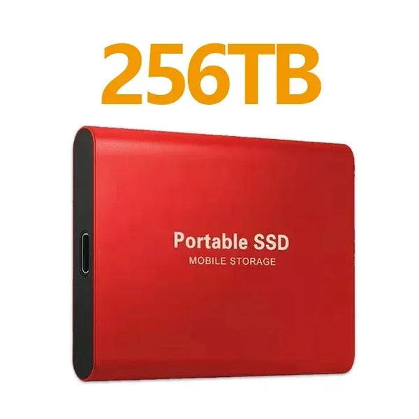 High Speed External Hard Drive Portable SSD 256TB USB3.1 Type-C Interface Hard Disk Solid State Drive Mass Storage for Laptop/PC